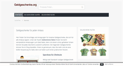 Desktop Screenshot of geldgeschenke.org